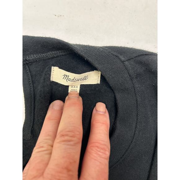Madewell Black Crewneck Puff Dolman Sleeve Top in Size XXS. NWOT - Picture 5 of 7